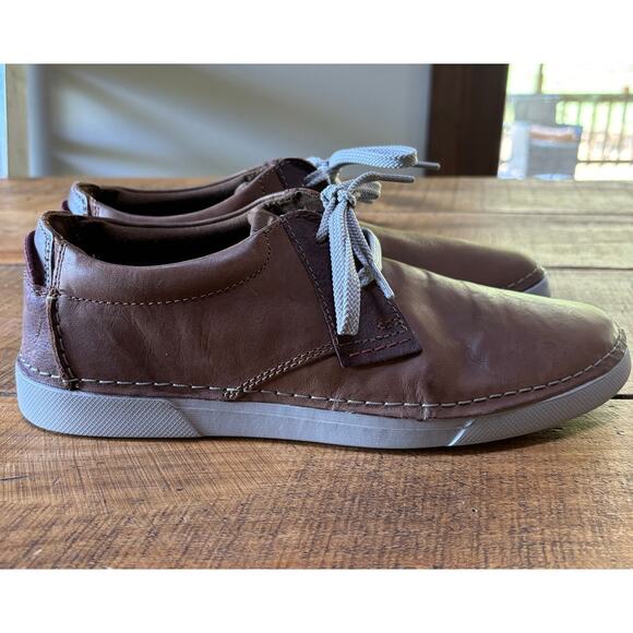 Clarks‎ Gereld Low Lace-Up Shoes Brown Extreme Comfort Mens Size 9.5 - Picture 3 of 10